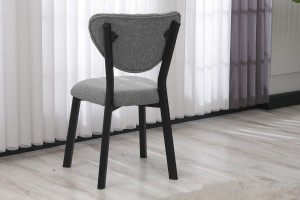 Elma 4 Sandalyeli Masa Takımı Gri Siyah Mermer
