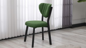 Elma Modeli Keten Sandalye Yemek Odası,Cafe,Restoran Ve Mutfak Sandalyesi Keten Kumaş Füme