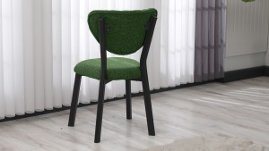 Elma Modeli Keten Sandalye Yemek Odası,Cafe,Restoran Ve Mutfak Sandalyesi Keten Kumaş Füme