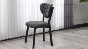 Elma Modeli Keten Sandalye Yemek Odası,Cafe,Restoran Ve Mutfak Sandalyesi Keten Kumaş Füme