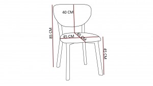 Elma Modeli Keten Sandalye Yemek Odası Cafe Restoran Ve Mutfak Sandalyesi Keten Kumaş Krem