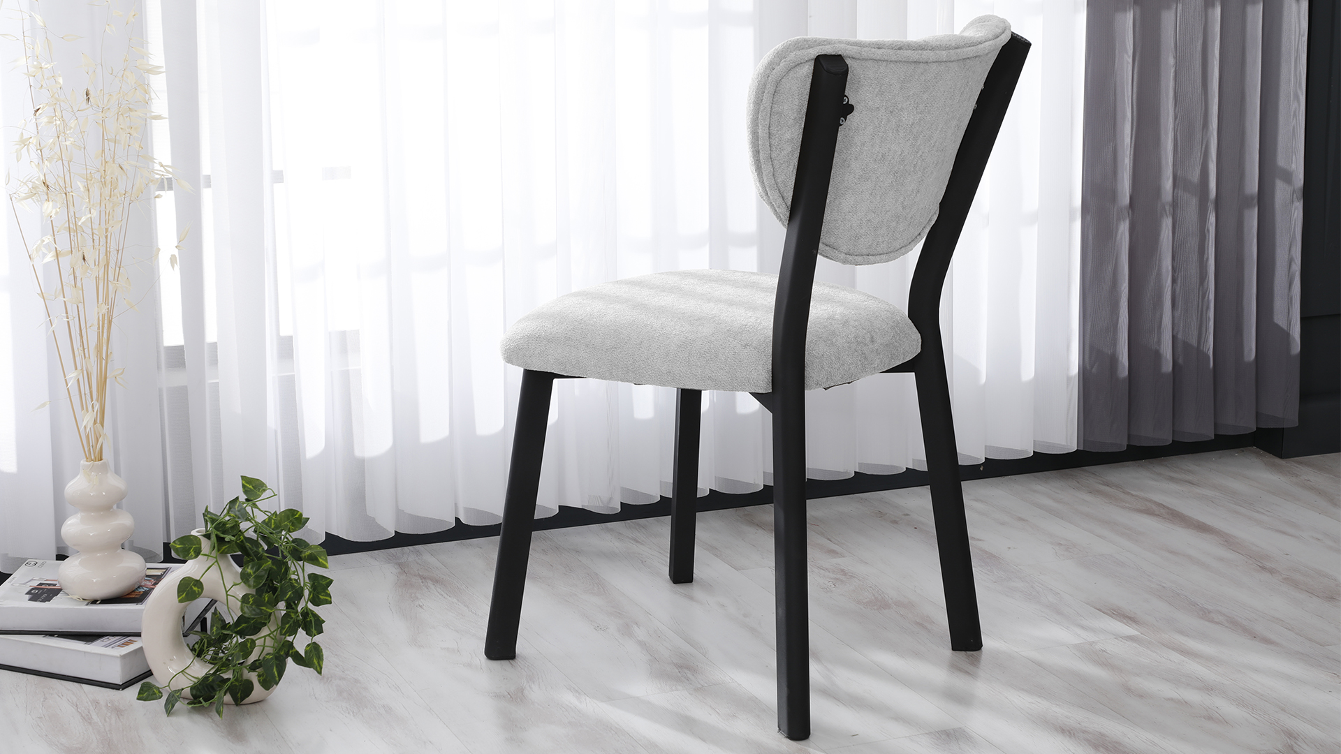 Elma Modeli Chester Yemek Odası,Cafe,Restoran Ve Mutfak Sandalyesi Teddy Krem