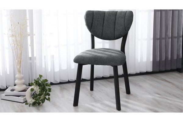 Elma Modeli Yemek Odası, Cafe, Restoran Ve Mutfak Sandalyesi Teddy Gri
