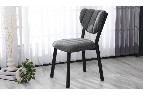 Elma Modeli Yemek Odası, Cafe, Restoran Ve Mutfak Sandalyesi Teddy Gri