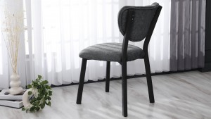 Elma Modeli Chester Yemek Odası,Cafe,Restoran Ve Mutfak Sandalyesi Teddy Gri