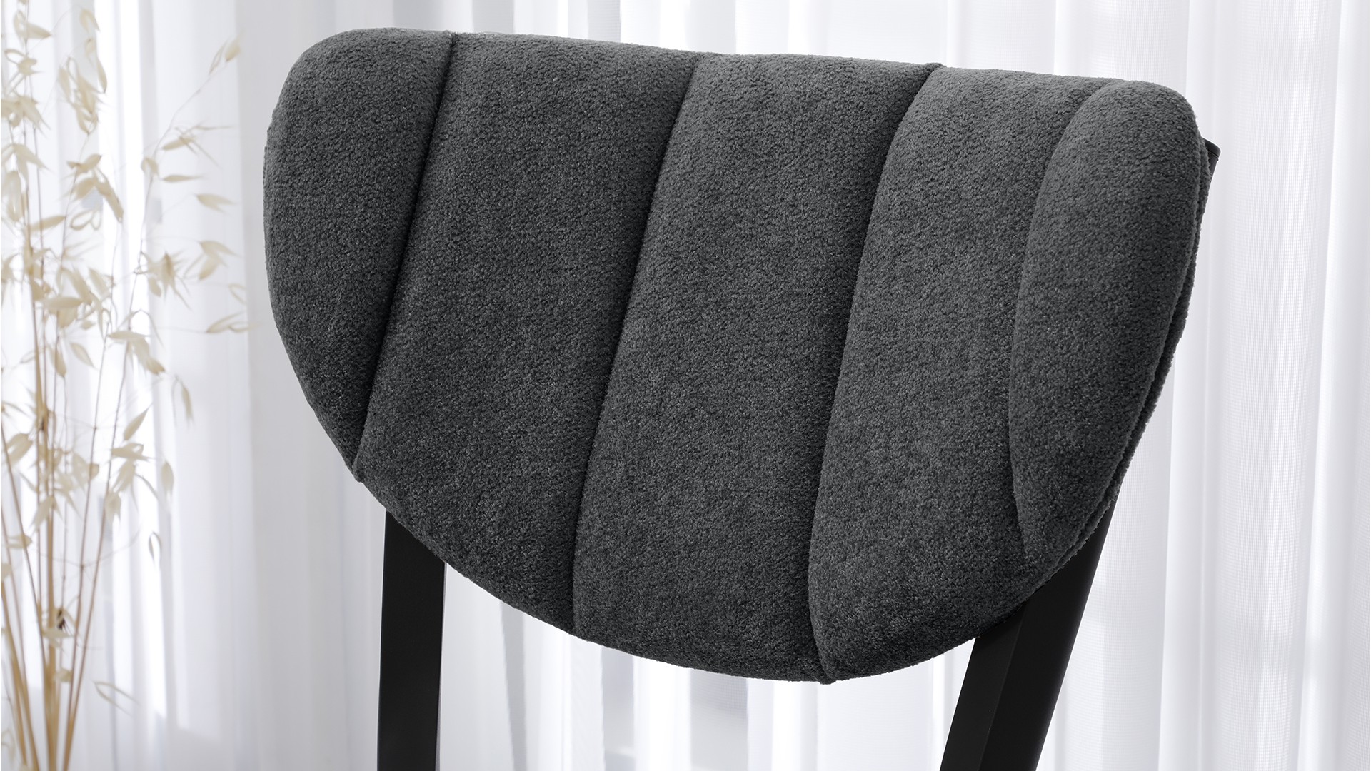 Elma Modeli Chester Yemek Odası,Cafe,Restoran Ve Mutfak Sandalyesi Teddy Gri