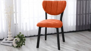 Elma Modeli Chester Yemek Odası,Cafe,Restoran Ve Mutfak Sandalyesi Teddy Kiremit