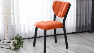 Elma Modeli Chester Yemek Odası,Cafe,Restoran Ve Mutfak Sandalyesi Teddy Kiremit