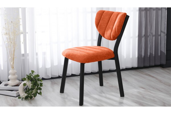Elma Modeli Yemek Odası, Cafe, Restoran Ve Mutfak Sandalyesi Teddy Kiremit