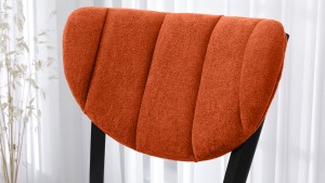 Elma Modeli Chester Yemek Odası,Cafe,Restoran Ve Mutfak Sandalyesi Teddy Kiremit