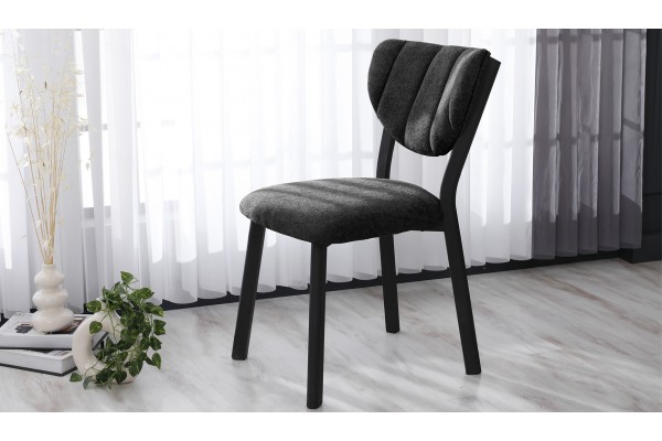 Elma Modeli Yemek Odası, Cafe, Restoran Ve Mutfak Sandalyesi Teddy Siyah