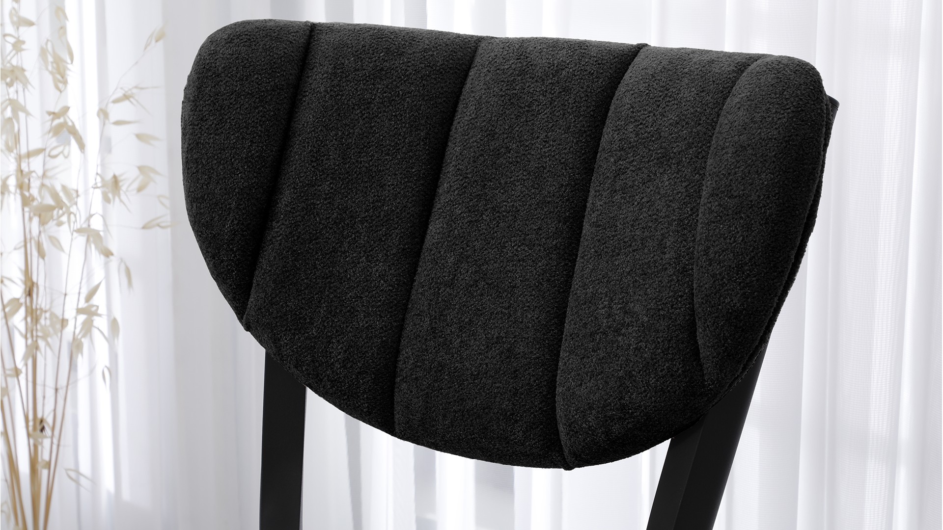 Elma Modeli Chester Yemek Odası,Cafe,Restoran Ve Mutfak Sandalyesi Teddy Siyah