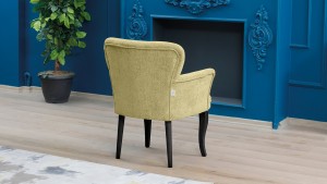 Paris Kollu Tekli Berjer Teddy Bukle Kumaş Ahşap Siyah Ayak Sütlü Kahve