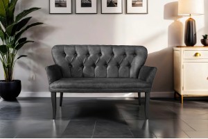 Paris Nubuk Koltuk Takımı Füme Siyah Ayak