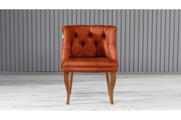 Roma Kolsuz Tekli Berjer Nubuk Kumaş Ahşap Ceviz Ayak Kiremit Roma Kolsuz Tekli Berjer Nubuk Kumaş Ahşap Ceviz Ayak Kiremit