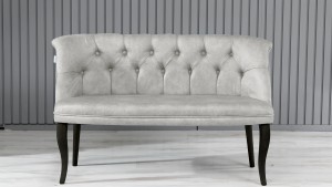 Roma Kolsuz Çay Seti Koltuk Takımı Nubuk Kumaş Ahşap Ahşap Ayak Krem