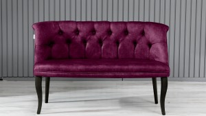 Roma Kolsuz Çay Seti Koltuk Takımı Nubuk Kumaş Ahşap Ahşap Ayak Mürdüm