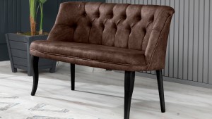 Roma Kolsuz Çay Seti İkili Koltuk Nubuk Kumaş Siyah Ahşap Ayak Kahve