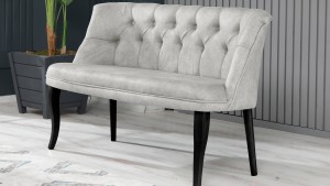 Roma Kolsuz Çay Seti Koltuk Takımı Nubuk Kumaş Ahşap Ahşap Ayak Krem