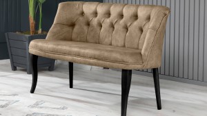 Roma Kolsuz Çay Seti Koltuk Takımı Nubuk Kumaş Ahşap Ahşap Ayak Sütlü Kahve