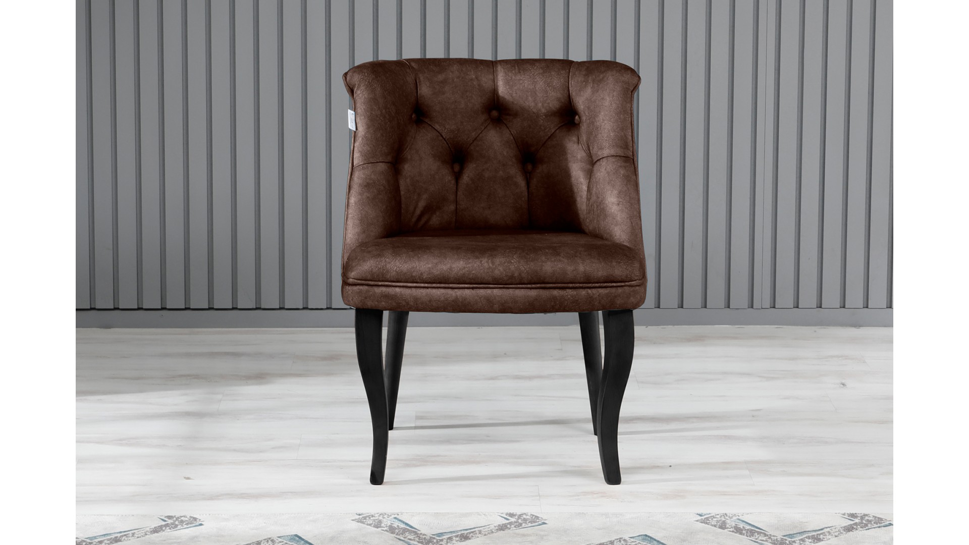 Roma Kolsuz Çay Seti Koltuk Takımı Nubuk Kumaş Ahşap Ahşap Ayak Kahve