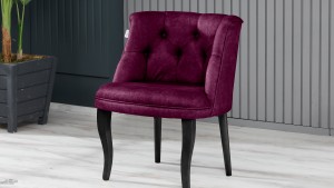 Roma Kolsuz Çay Seti Koltuk Takımı Nubuk Kumaş Ahşap Ahşap Ayak Mürdüm