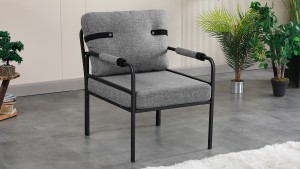 Armens Linda Balkon,Bahçe Mobilyası,Cafe,Metal Koltuk Takımı 1 ikili 2 Tekli Gri