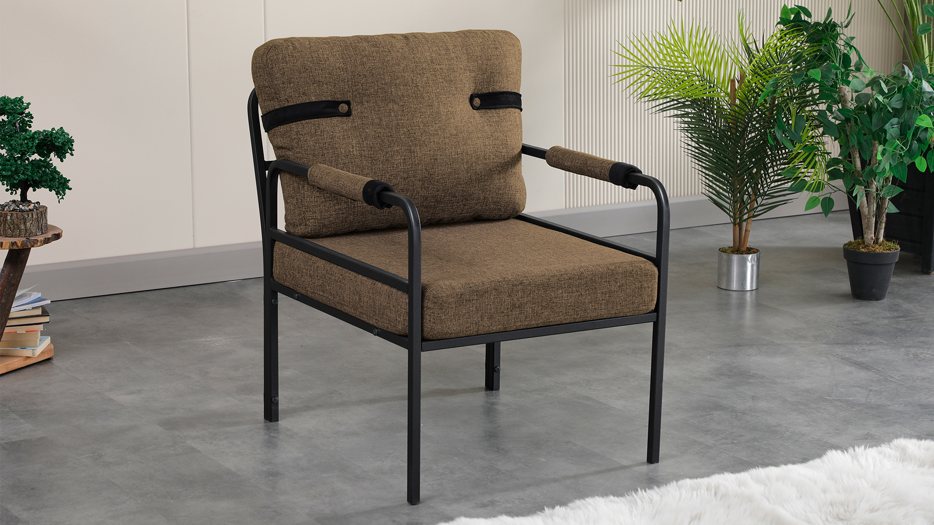 Armens Linda Balkon,Bahçe Mobilyası,Cafe,Metal Koltuk Takımı 1 ikili 2 Tekli Kahve