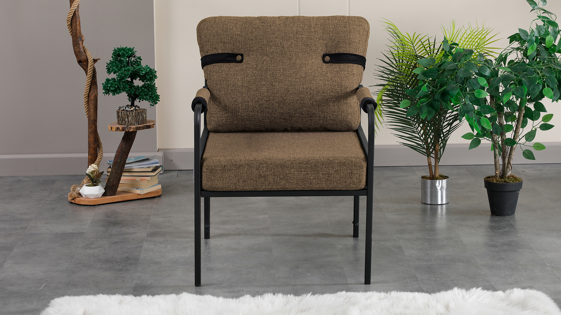 Armens Linda Balkon,Bahçe Mobilyası,Cafe,Metal Koltuk Takımı 1 ikili 2 Tekli Kahve