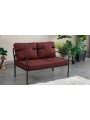 Armens Linda Balkon, Bahçe Mobilyası, Cafe, Metal İkili Koltuk Bordo