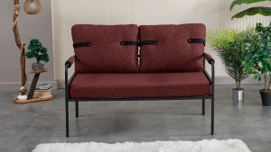 Armens Linda Balkon,Bahçe Mobilyası,Cafe,Metal İkili Koltuk Bordo