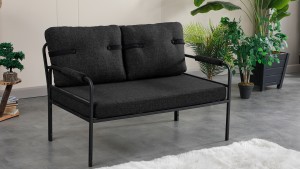 Armens Linda Balkon,Bahçe Mobilyası,Cafe,Metal İkili Koltuk Füme