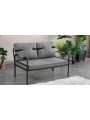 Armens Linda Balkon, Bahçe Mobilyası, Cafe, Metal İkili Koltuk Gri