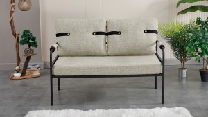 Armens Linda Balkon,Bahçe,Cafe,Metal İkili Koltuk Gri