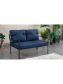 Armens Linda Balkon, Bahçe Mobilyası, Cafe, Metal İkili Koltuk Lacivert