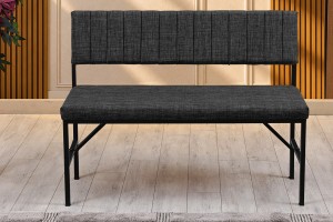 Melody 110x155 Çok Amaçlı Mutfak Köşe Bench Bank Takımı Ayrılabilir 2 Adet İkili Bench Antrasit