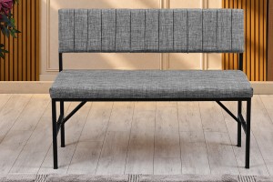 Melody 110x155 Mutfak Köşe Bench Bank Masa Takımı 2 Adet Ayrılabilir İkili Bench 70x110 Ceviz Gri