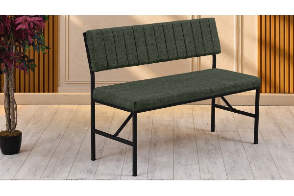 Melody 110x155 Çok Amaçlı Mutfak Köşe Bench Bank Takımı Ayrılabilir 2 Adet İkili Bench Yeşil