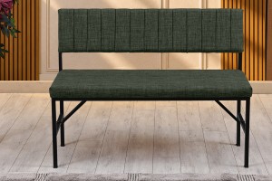 Melody 110x155 Çok Amaçlı Mutfak Köşe Bench Bank Takımı Ayrılabilir 2 Adet İkili Bench Yeşil