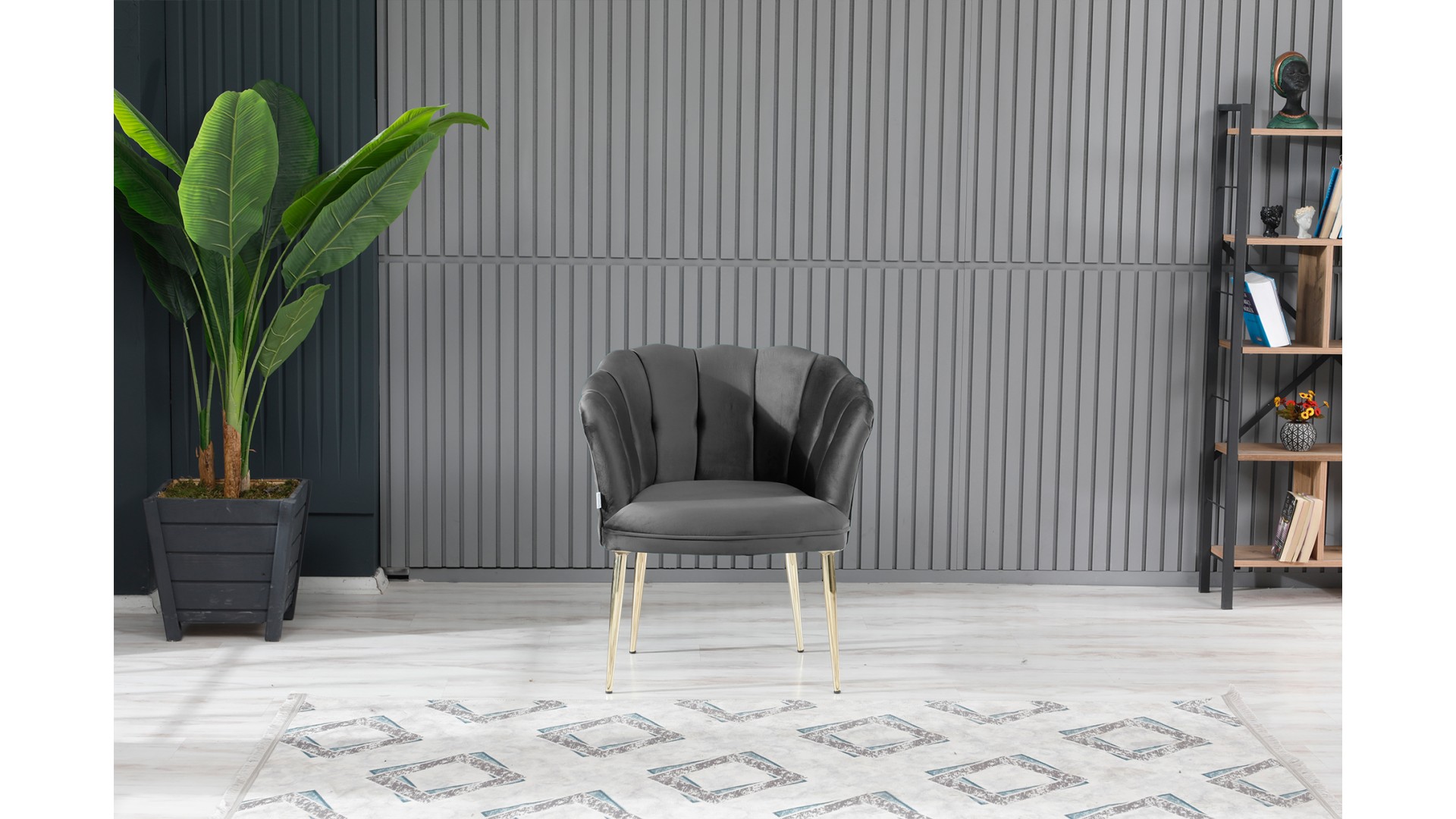 Papatya Çay Seti Koltuk Takımı Babyface Kumaş Gold Kaplama Metal Ayak Kahve