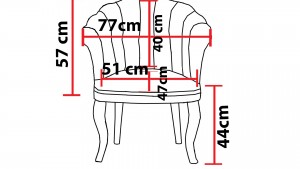 Papatya Çay Seti Koltuk Takımı Babyface Kumaş Siyah Metal Ayak Kiremit