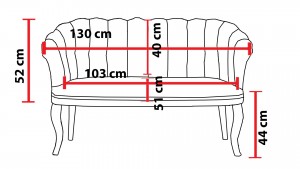 Papatya Çay Seti Koltuk Takımı Babyface Kumaş Siyah Metal Ayak Kiremit