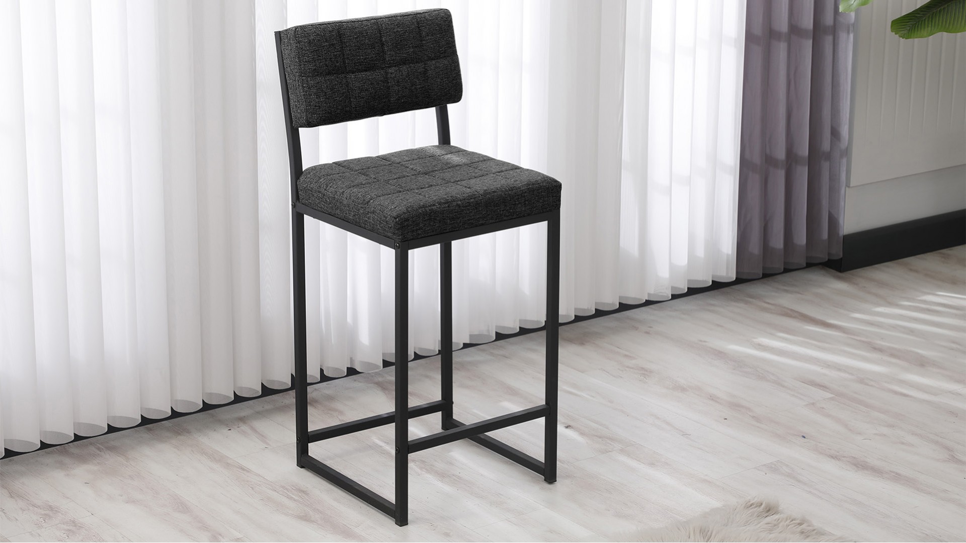 Retro 66 cm Bar Sandalyesi Füme