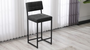 Retro Bar Sandalyesi Ada Mutfak Sandalyesi Bar Taburesi Mutfak Sandalyesi 66 cm - Füme