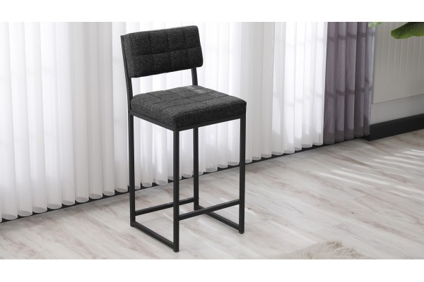 Retro Bar Sandalyesi Ada Mutfak Sandalyesi Bar Taburesi Mutfak Sandalyesi 66 cm - Füme