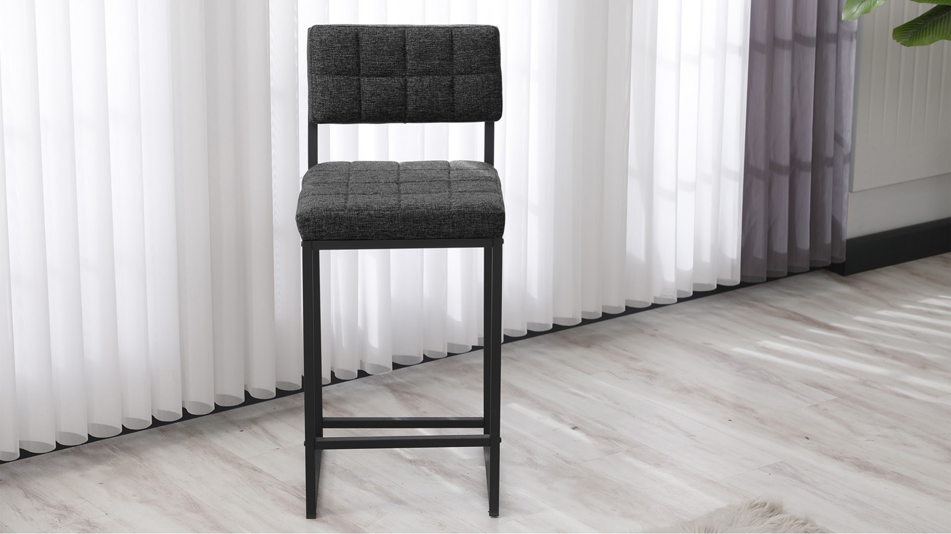 Retro 66 cm Bar Sandalyesi Füme