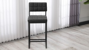 Retro Bar Sandalyesi Ada Mutfak Sandalyesi Bar Taburesi Mutfak Sandalyesi 66 cm - Füme