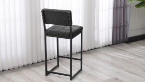 Retro Bar Sandalyesi Ada Mutfak Sandalyesi Bar Taburesi Mutfak Sandalyesi 66 cm - Füme