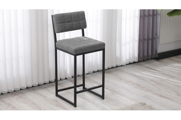 Retro Bar Sandalyesi Ada Mutfak Sandalyesi Bar Taburesi Mutfak Sandalyesi 66 cm - Gri