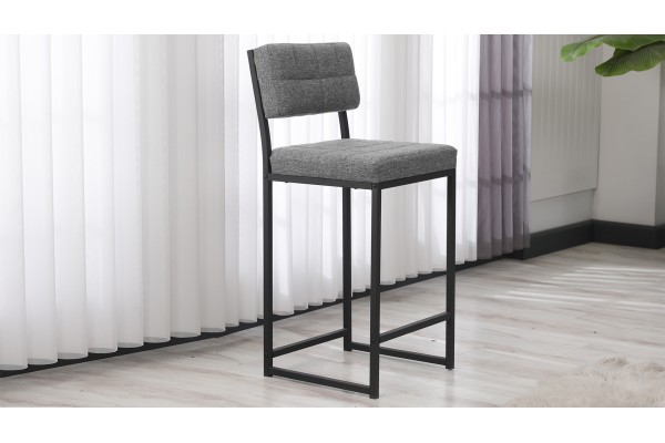 Retro Bar Sandalyesi Ada Mutfak Sandalyesi Bar Taburesi Mutfak Sandalyesi 66 cm - Gri